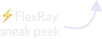 An arrow with a label FlexRay Sneak Peek